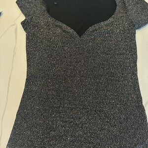 Express Gray Fitted 
 Top